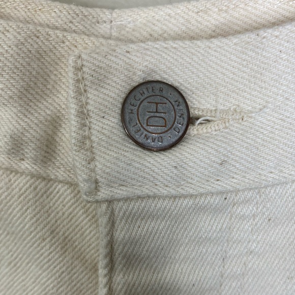 VINTAGE DANIEL HECHTER DENIM CREAM HIGH WAISTED DENIM SHORTS 90’s STYLE - Picture 6 of 9